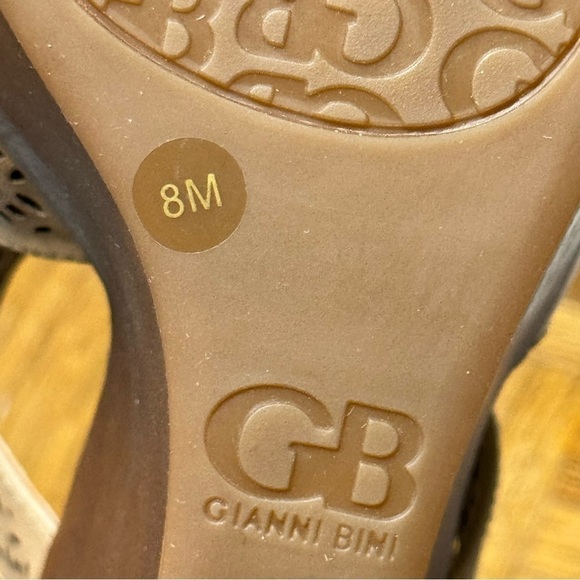 Gianni Bini Soo-Good DK Siera Tan Leather Wedges Size 8 Women - Picture 9 of 10